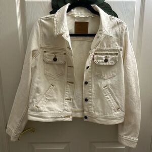 Levi’s white denim jacket